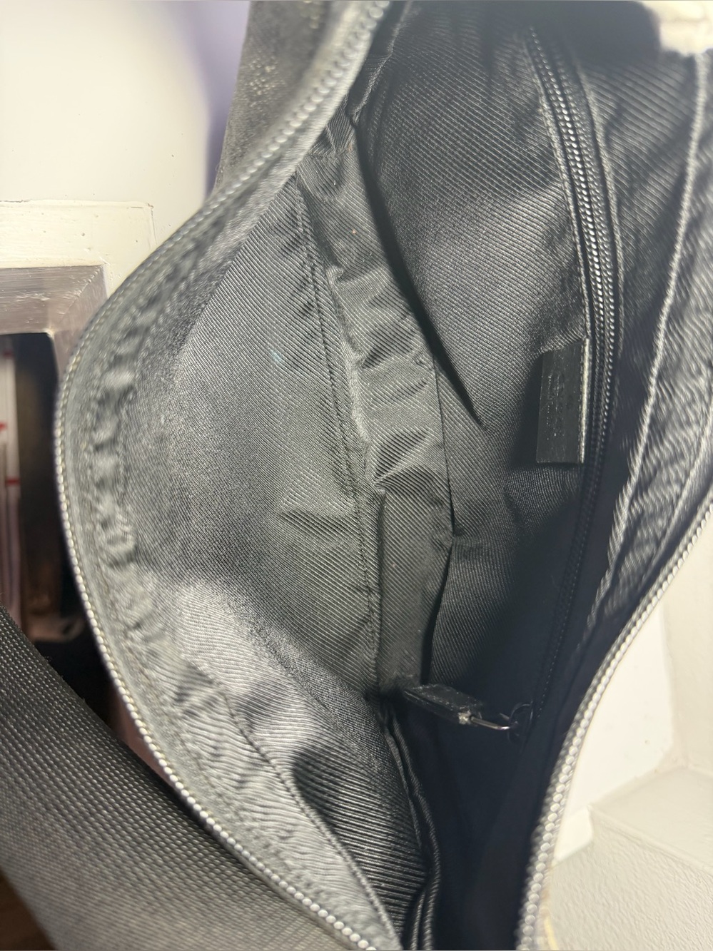 Gucci Black Denim Adjustable Strap Bag with Silver Hardware and COA - Picture 11 of 16
